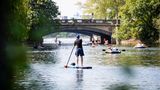 Stand-Up-Paddling auf den Kanälen und Alsterzuflüssen im Grünen