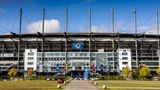 Das Hamburger Volksparkstadion an der Sylvesterallee 7 von außen