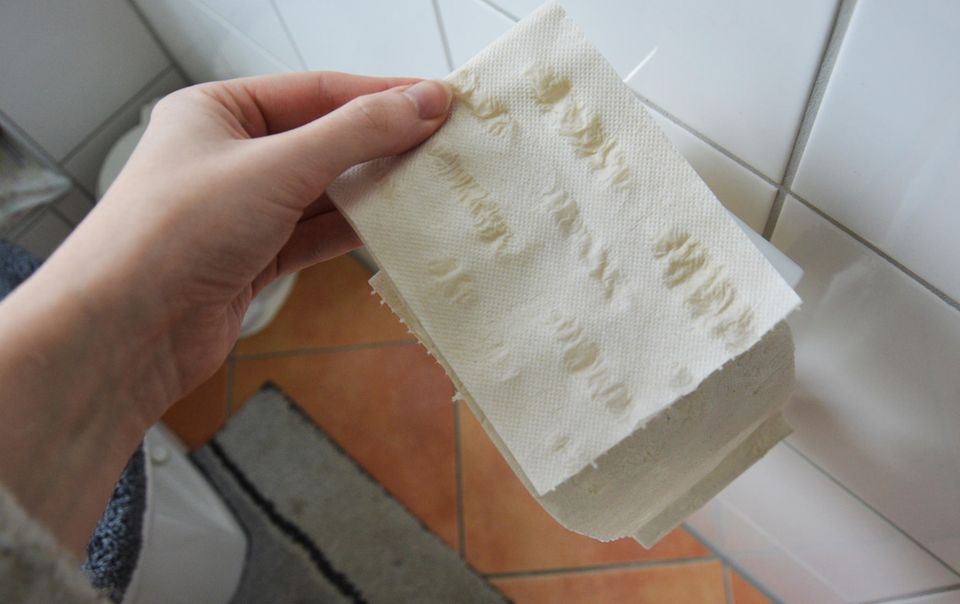 Toilettenpapier aus dem Bideo