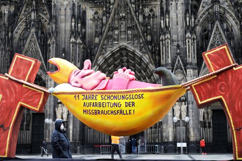 Protest vor dem Kölner Dom
