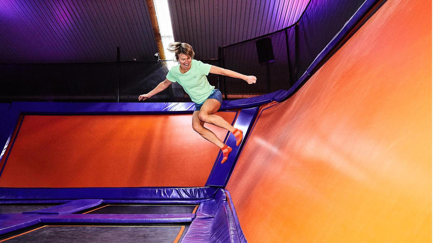 Jump house mit Redakteurin Stéphanie Souron