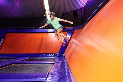 Jump house mit Redakteurin Stéphanie Souron