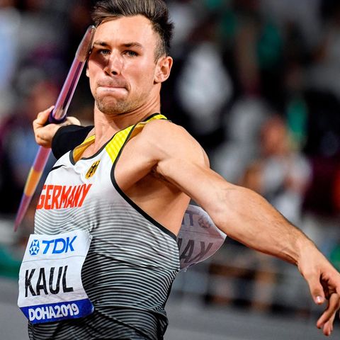 Niklas Kaul bei seiner Paradedisziplin, dem Speerwurf