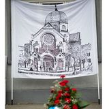 Die Bornplatzsynagoge auf dem Joseph-Carlebach-Platz wurde der Reichspogromnacht verwüstet und später abgerissen.