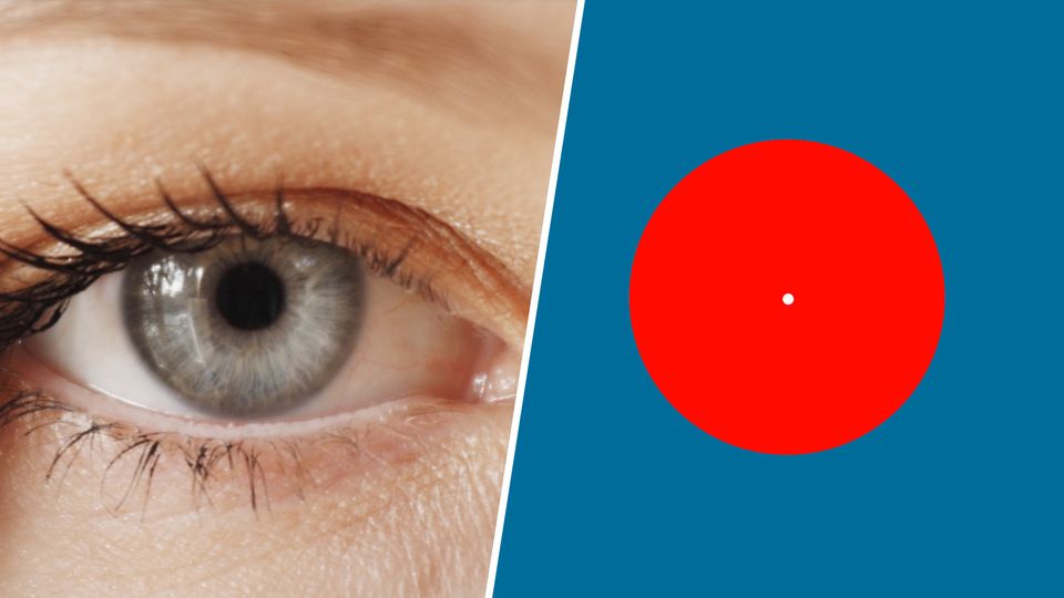 Optische Täuschung macht echtes Cyan sichtbar Optische Täuschung macht echtes Cyan sichtbar