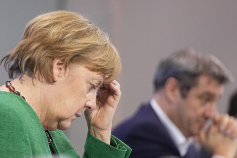 Angela Merkel und Markus Söder nach den Oster-Lockdown-Beratungen