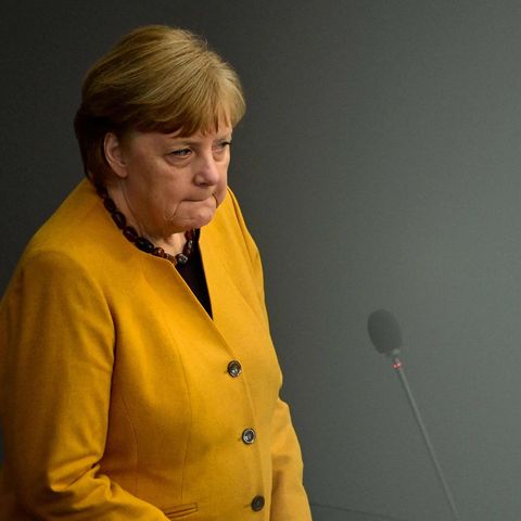 Bundeskanzlerin Angela Merkel (CDU) im Deutschen Bundestag