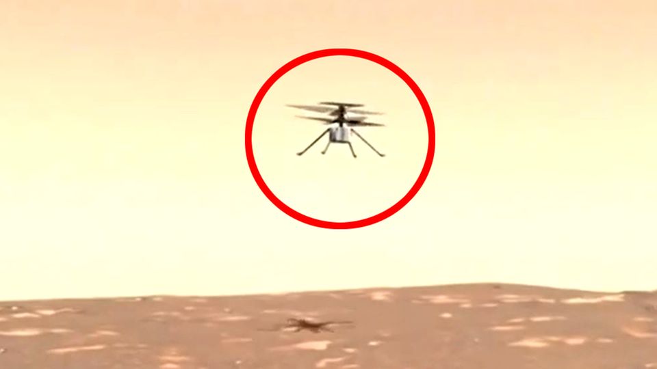 Spektakuläres Vorhaben vor dem Start: Mini-Hubschrauber soll den Mars erkunden Nasa-Helikopter "Ingenuity" (Simulation)