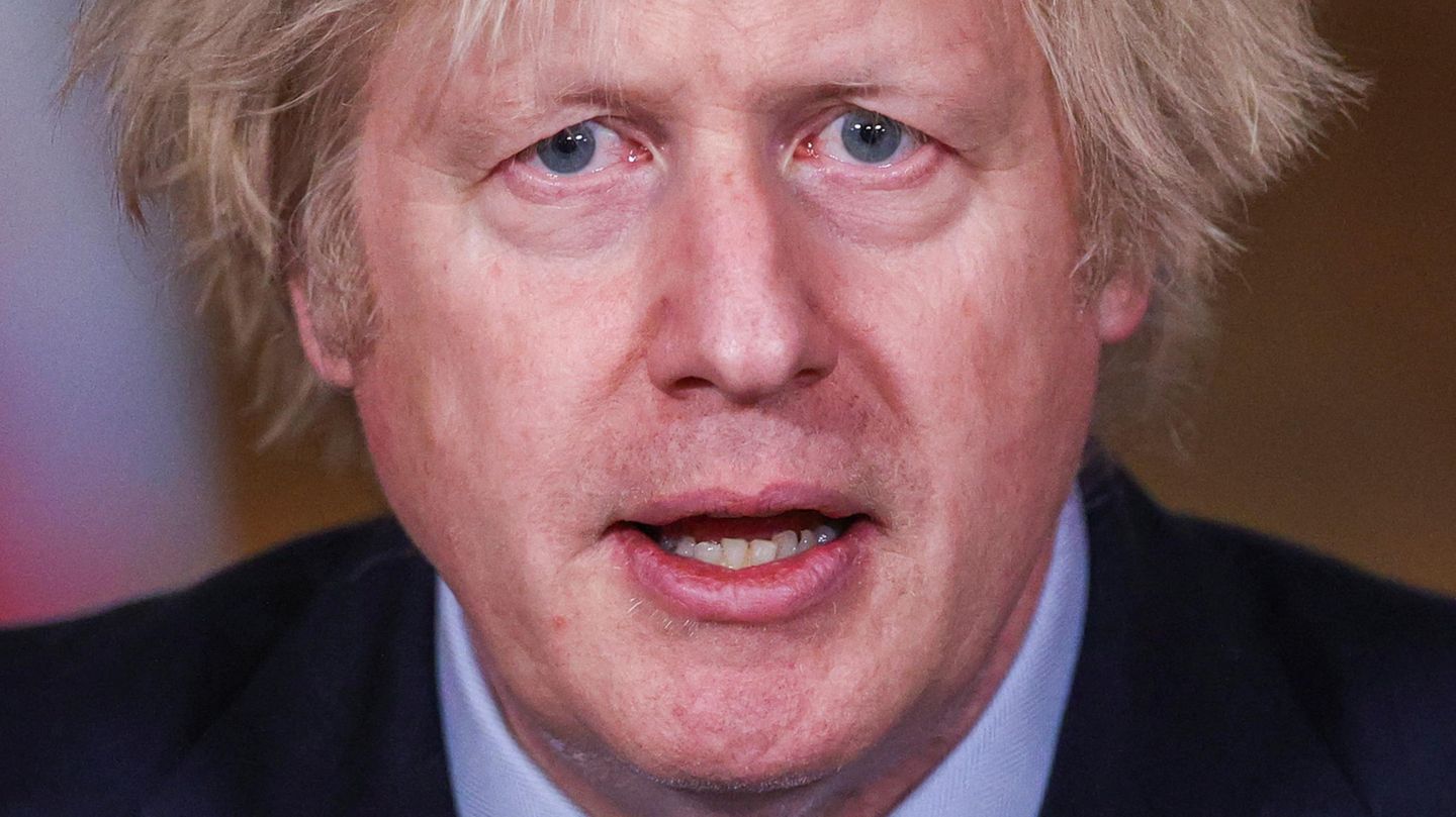 Der britische Premier Boris Johnson in der Nahaufnahme