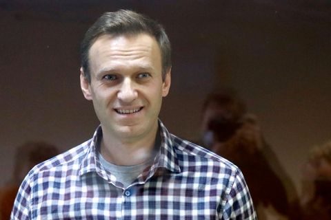 Oppositionsführer Alexej Nawalny im Februar vor dem Bezirksgericht in Moskau
