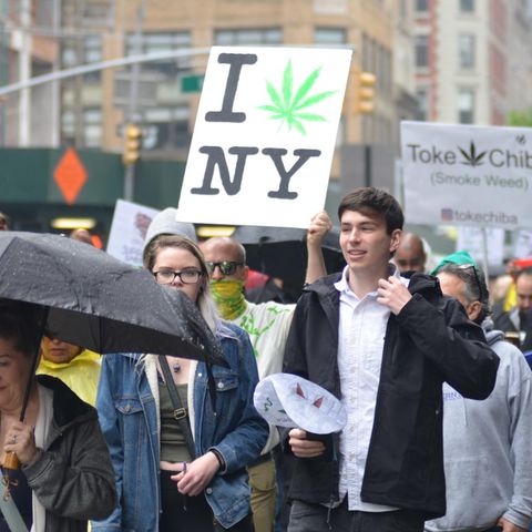 Demonstration für die Legalisierung von Marihuana in New York im Mai 2019​​​​​​​