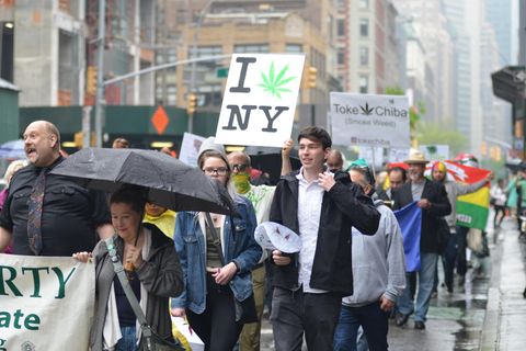 Demonstration für die Legalisierung von Marihuana in New York im Mai 2019​​​​​​​