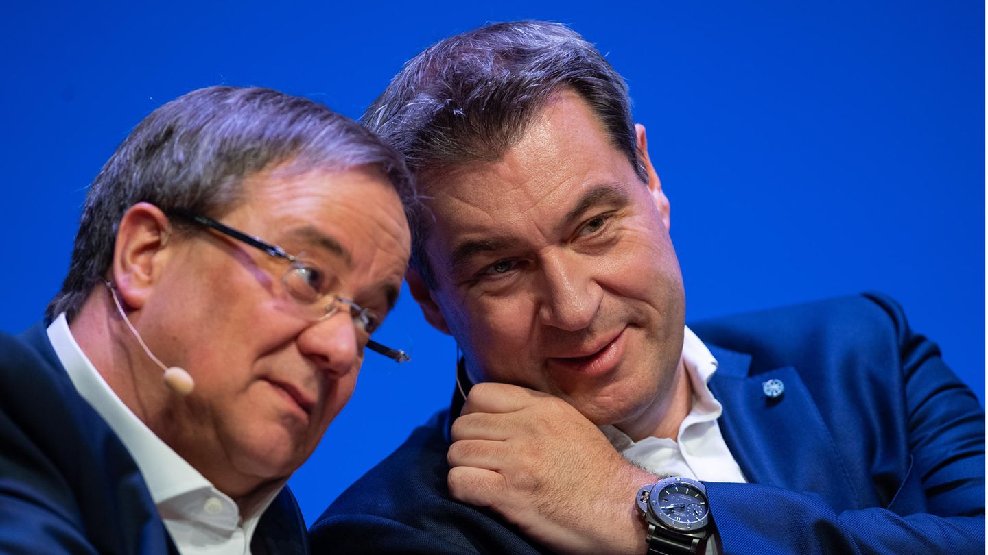 Der CDU-Vorsitzende Armin Laschet und CSU-Chef Markus Söder (Archivbild)