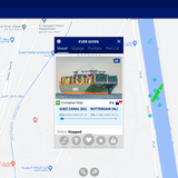 Die "Ever Given" war auf dem Weg von Yangshan nach Rotterdam, als sie zwischen der Kanaleinfahrt bei Suez und den Bitterseen am Dienstagfrüh auf Grund lief.