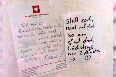 Nach lautem Sex: Nachbarn beschweren sich mit Zettel im Hausflur