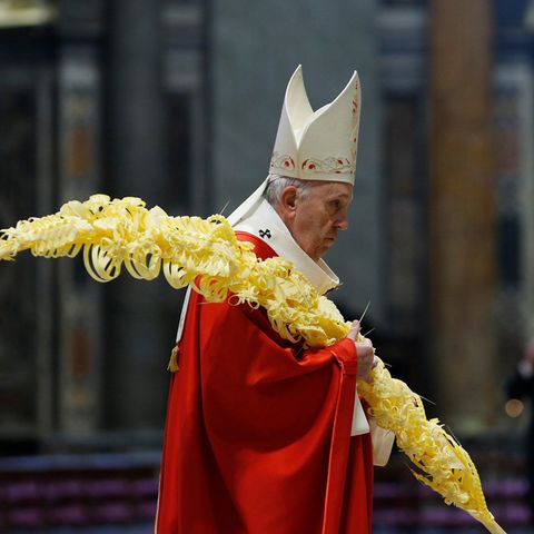 Papst Franziskus feiert die Messe zum Palmsonntag im Vatikan
