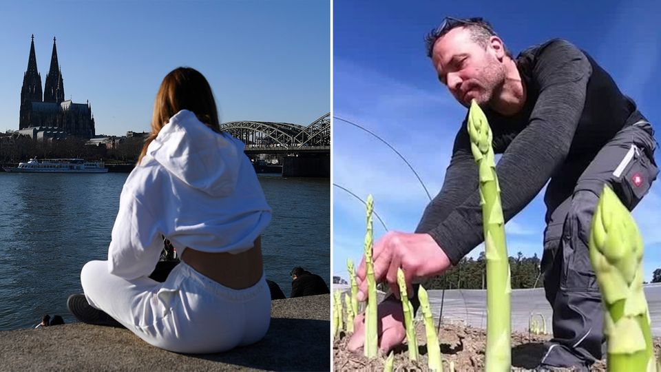 Frühlingswetter lockt Sonnenanbeter nach draußen – Spargelzeit beginnt Frühlingswetter lockt Sonnenanbeter nach draußen – Spargelzeit beginnt