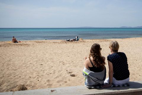 Mitten in der Vorsaison auf Mallorca: Nicht viel los auf der Platja de Palma