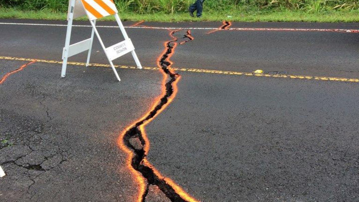 Straßenriss auf Hawaii