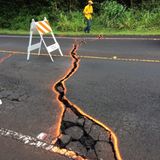 Straßenriss auf Hawaii