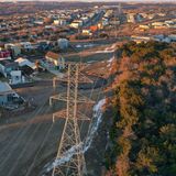 Stromleitungen in Austin, Texas