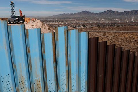 Ein Teil der Grenzmauer zwischen den USA und Mexiko