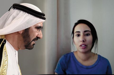 Prinzessin Latifa (r.) beschuldigte  in einem selbst ­gedrehten Video schon 2018 ihren Vater, den Emir  von Dubai (l.), sie gegen ihren Willen festzuhalten