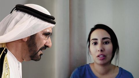 Prinzessin Latifa (r.) beschuldigte  in einem selbst ­gedrehten Video schon 2018 ihren Vater, den Emir  von Dubai (l.), sie gegen ihren Willen festzuhalten