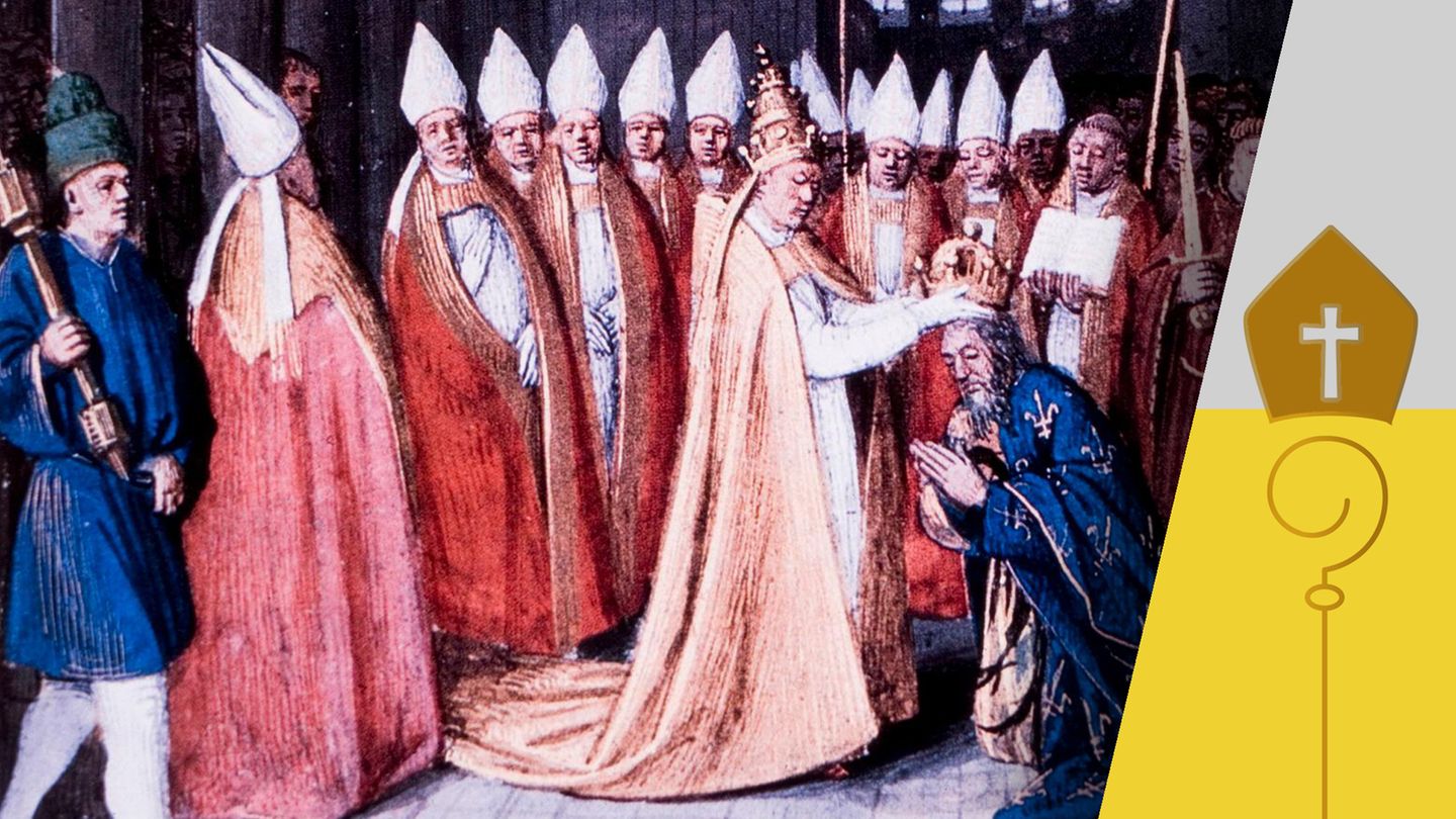 Die Krönung-Szene Karls des Großen