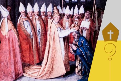 Die Krönung-Szene Karls des Großen