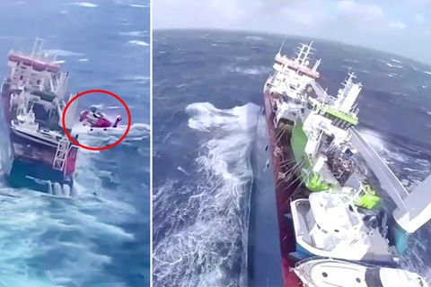 "Eemslift Hendrika": Frachter treibt manövrierunfähig in der Nordsee vor Norwegen – Besatzung spektakulär gerettet