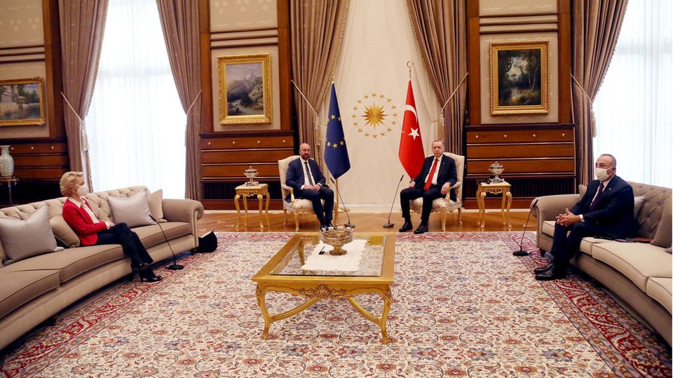 Von der Leyen und Erdogan Treffen