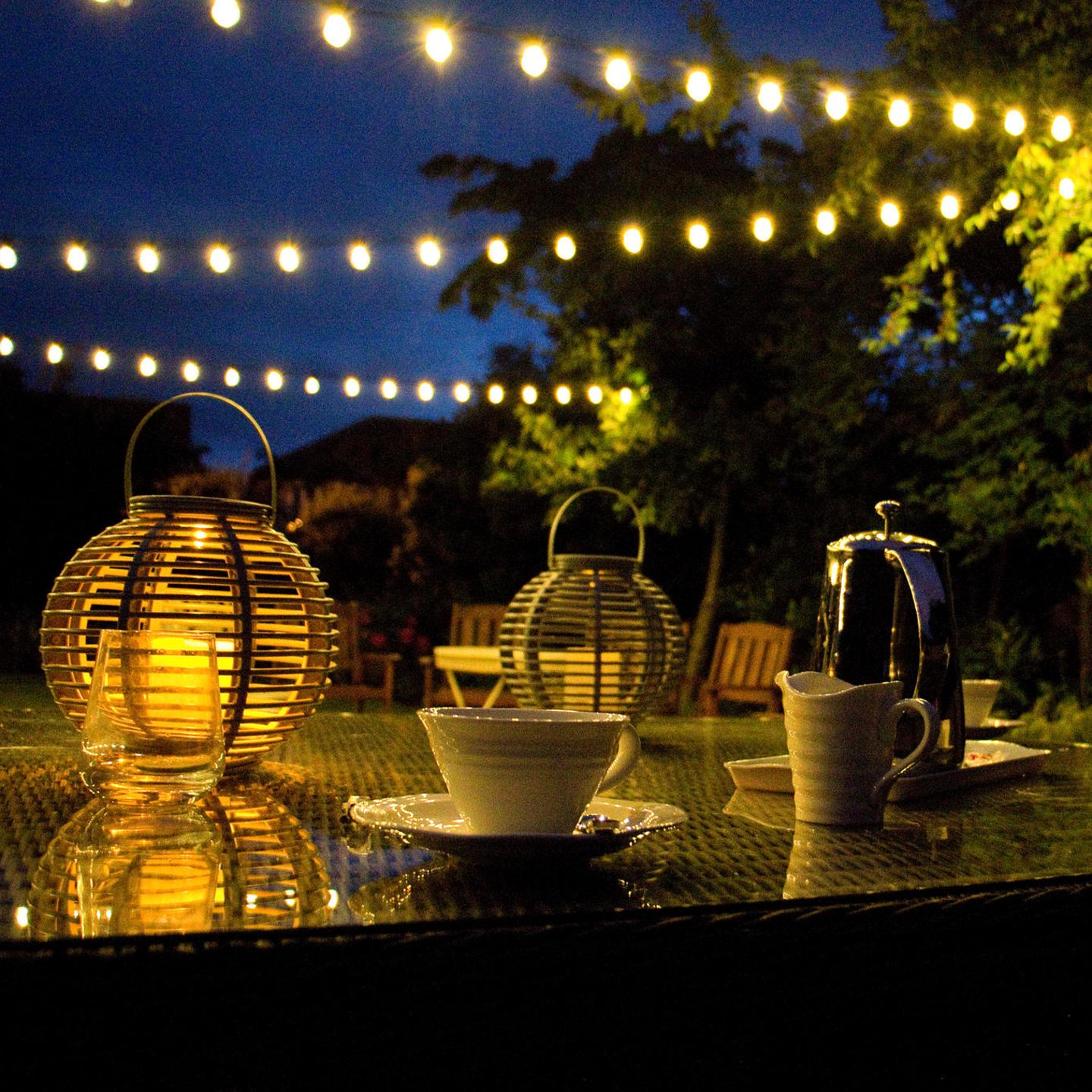 Meerglas Lichterkette Für Außen – 5m, 8 Modi, 16M Farben, IP44, Timer (2/4/6h) – Für Garten, Balkon & Hochzeit
