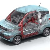 Es ist sogar eine Art von Sicherheitszelle verbaut. 