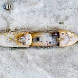 Das Wrack von Islands ältestem Stahlschiff aus dem Jahre 1912: Der Fischkutter Gardar BA 64 wurde 1981 ausgemustert und im Patreksfjörður an Land gesetzt.