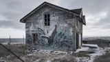 Dieses verfallene Haus steht in dem erloschenen Lavafeld Hvassahraun bei Vogar an der Küste der Halbinsel Reykjanes.