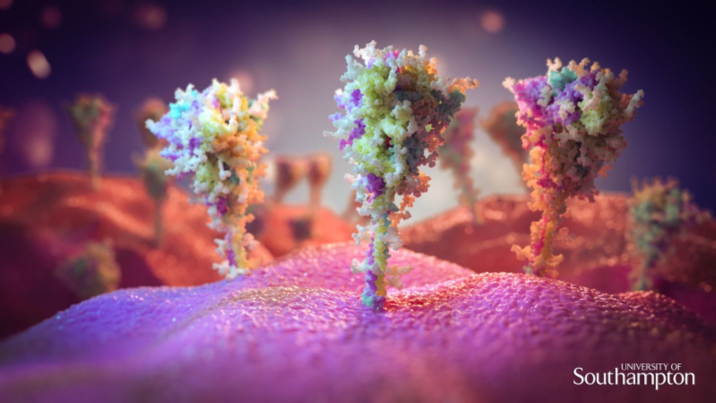 Spike-Protein-Repliken des AstraZeneca-Impfstoffes.