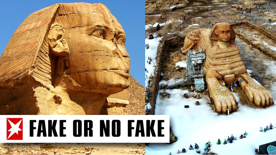Die Sphinx im Schnee – Ist das Foto ein dreister Fake? Die Sphinx im Schnee – Ist das Foto ein dreister Fake?