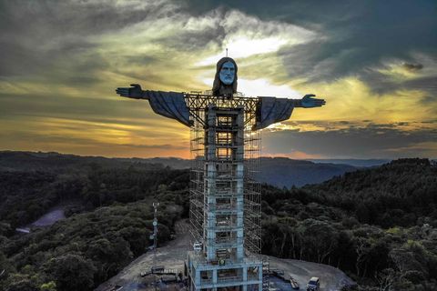 Baustelle der Christus-Statue in Encantado