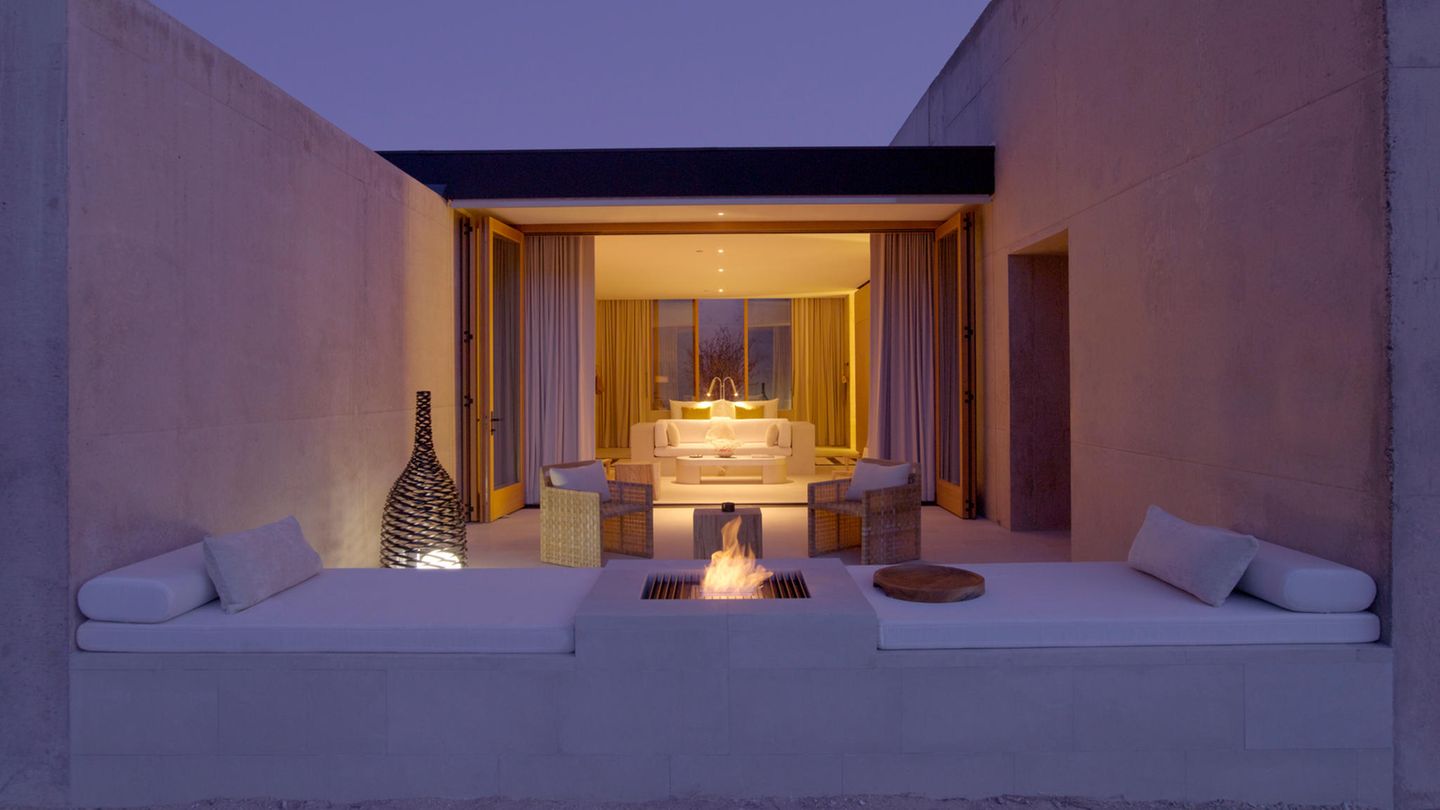 Die Amangiri Suite: mit eigener Terrasse und Feuerstelle