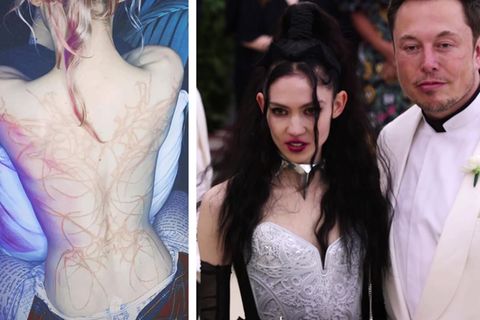 Grimes Rücken schmückt "Alien-Narben"-Tattoo