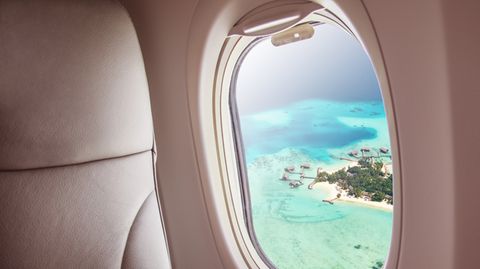 Im Landeanflug auf die Malediven