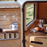 Coole Lösung: Die Küchen-Box kann rausgezogen werden.