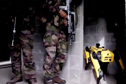 Boston Dynamics: "Spot" wird per Tablet gesteuert: Robo-Hund soll Soldaten schützen