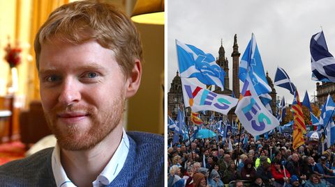 Michael Gray (29, l.): "Aus einer Pro-Unabhängigkeits-Perspektive gibt es viele Gründe, hoffnungsvoll zu sein"