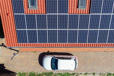 Solaranlage auf einem Hausdach