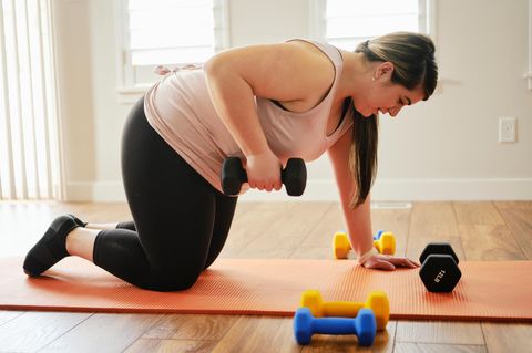 Das Training mit Gewichten ist besonders effektiv.