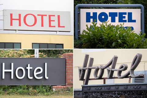 Schriftzüge von Hotels