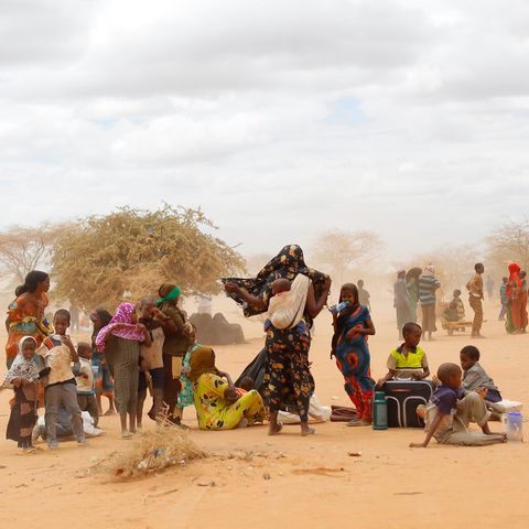 Flüchtlinge bei der Ankunft im Lager Dadaab in Kenia