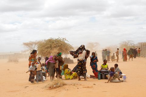 Flüchtlinge bei der Ankunft im Lager Dadaab in Kenia